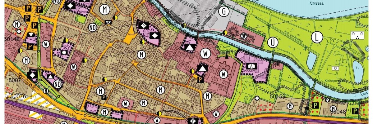 Auszug aus dem Flächennutzungsplan Ein Auszug aus dem Flächennutzungsplan Stadtgebiet Warendorf