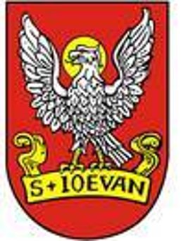 Das Stadtwappen von Oleśnica Ein rotes Wappen mit einem weißen Adler