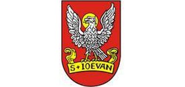 Das Stadtwappen von Oleśnica Ein rotes Wappen mit einem weißen Adler