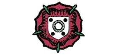 Das Stadtwappen von Petersfield Ein rotes Wappen in der Form einer Rose