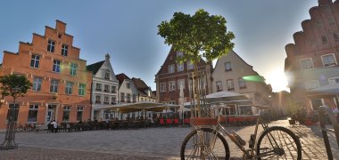 Historischer Marktplatz mit Fahrrad Historischer Marktplatz