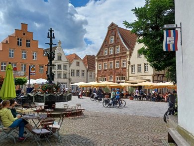 Blick auf den historischen Marktplatz