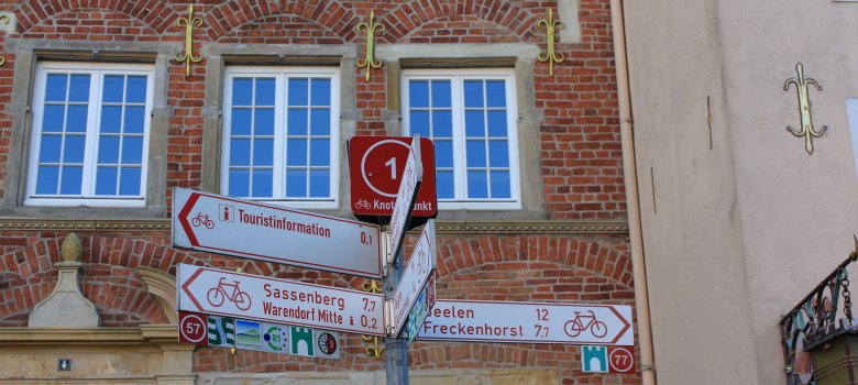 Radwegweiser Marktplatz Radwegweiser