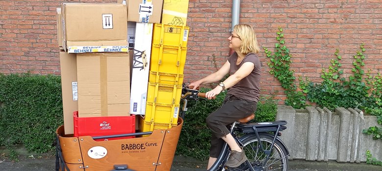 Lastenrad WAF Zu sehen ist das Lastenrad der Stadt Warendorf, welches für Transportzwecke genutzt wird.