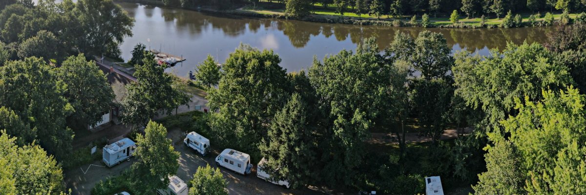 Stellplatz am Emssee Wohnmobilstellplatz am Emssee Luftbild